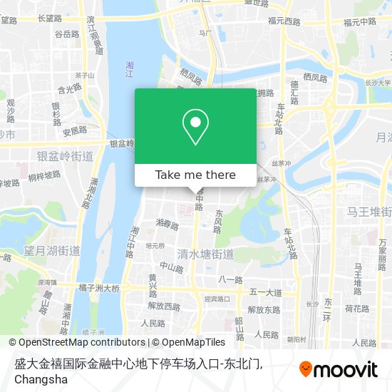 盛大金禧国际金融中心地下停车场入口-东北门 map