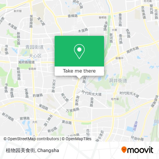 植物园美食街 map