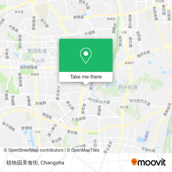 植物园美食街 map