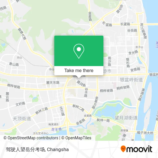 驾驶人望岳分考场 map