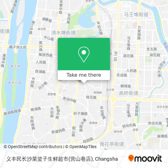 义丰民长沙菜篮子生鲜超市(营山巷店) map
