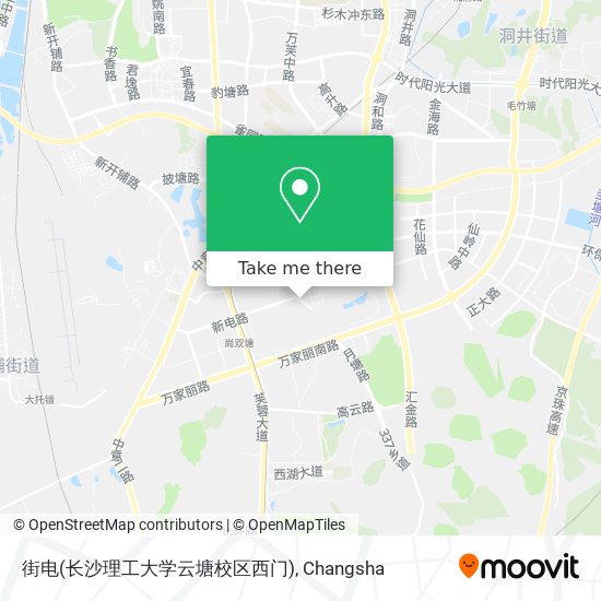 街电(长沙理工大学云塘校区西门) map