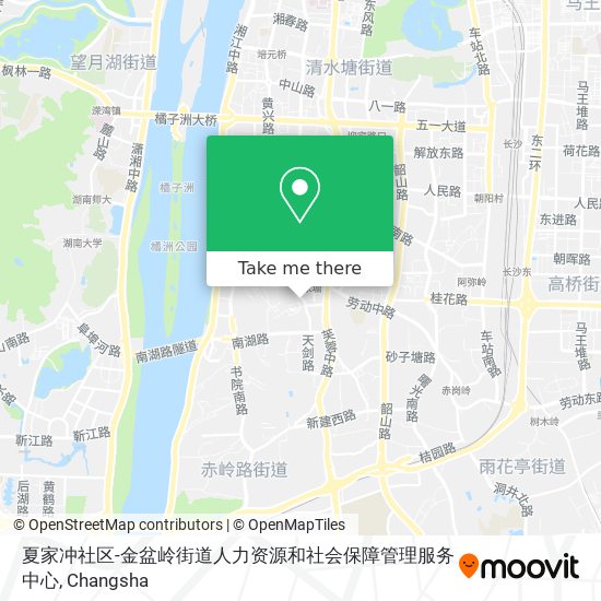 夏家冲社区-金盆岭街道人力资源和社会保障管理服务中心 map