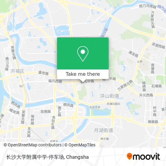 长沙大学附属中学-停车场 map