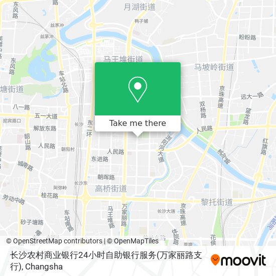 长沙农村商业银行24小时自助银行服务(万家丽路支行) map