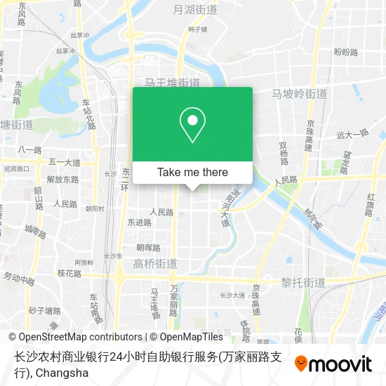 长沙农村商业银行24小时自助银行服务(万家丽路支行) map