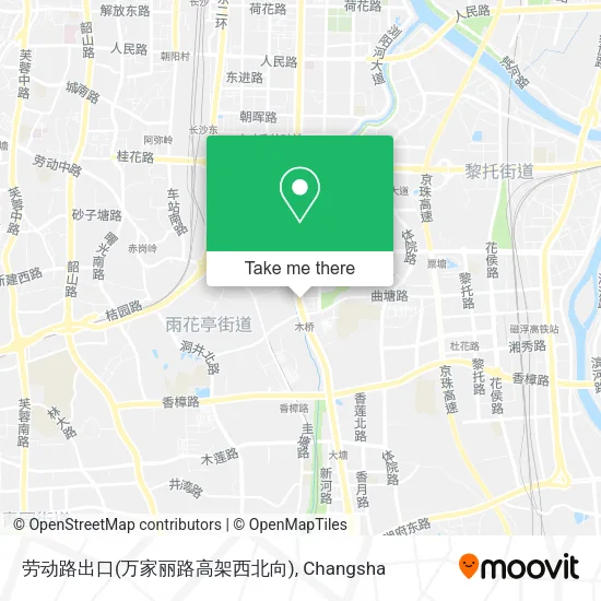 劳动路出口(万家丽路高架西北向) map