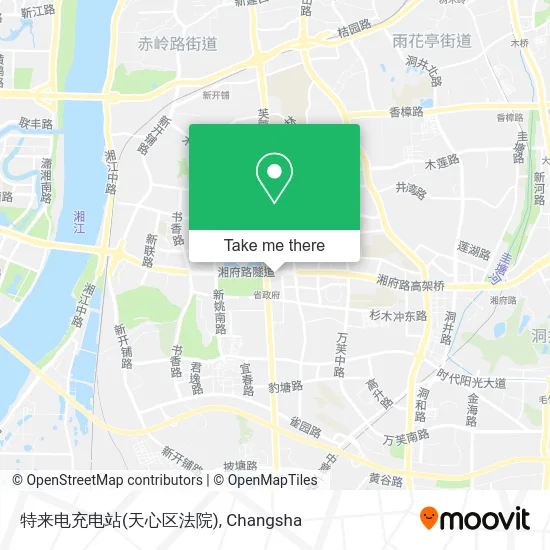特来电充电站(天心区法院) map