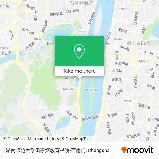 湖南师范大学田家炳教育书院-西南门 map