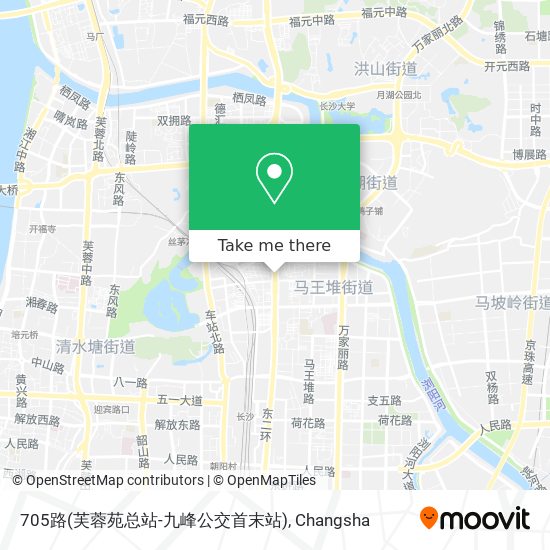 705路(芙蓉苑总站-九峰公交首末站) map