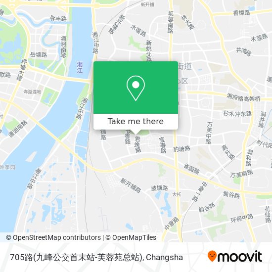 705路(九峰公交首末站-芙蓉苑总站) map
