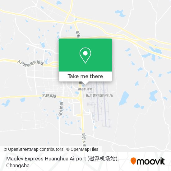 Maglev Express Huanghua Airport (磁浮机场站) map