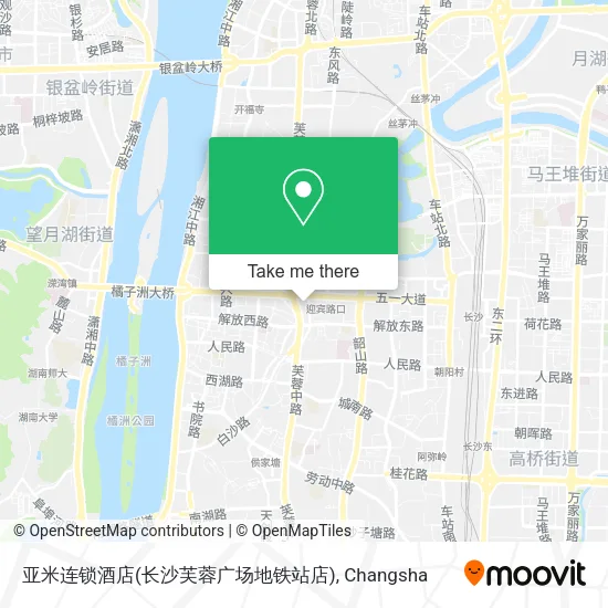 亚米连锁酒店(长沙芙蓉广场地铁站店) map
