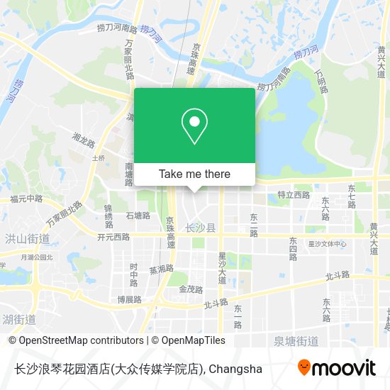 长沙浪琴花园酒店(大众传媒学院店) map
