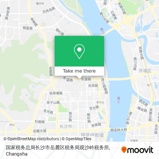 国家税务总局长沙市岳麓区税务局观沙岒税务所 map