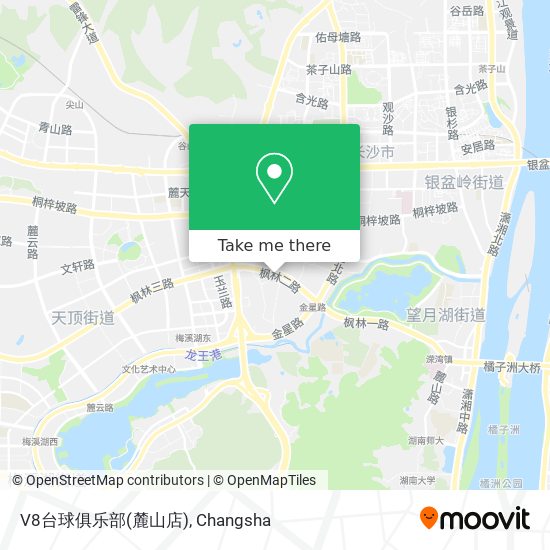 V8台球俱乐部(麓山店) map