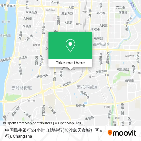 中国民生银行24小时自助银行(长沙鑫天鑫城社区支行) map