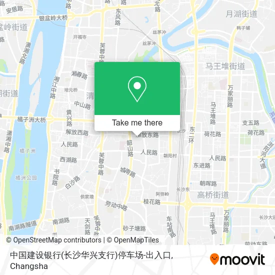 中国建设银行(长沙华兴支行)停车场-出入口 map
