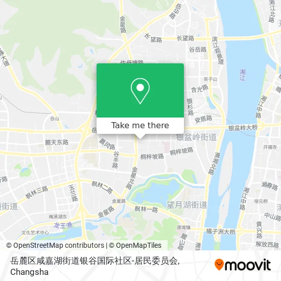 岳麓区咸嘉湖街道银谷国际社区-居民委员会 map