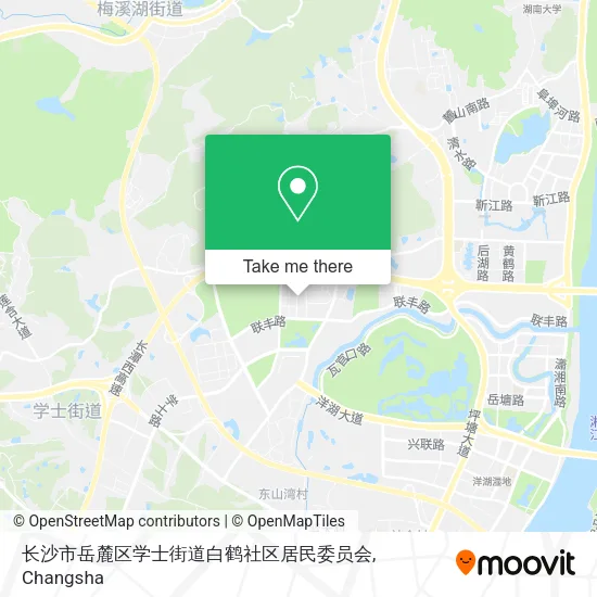 长沙市岳麓区学士街道白鹤社区居民委员会 map