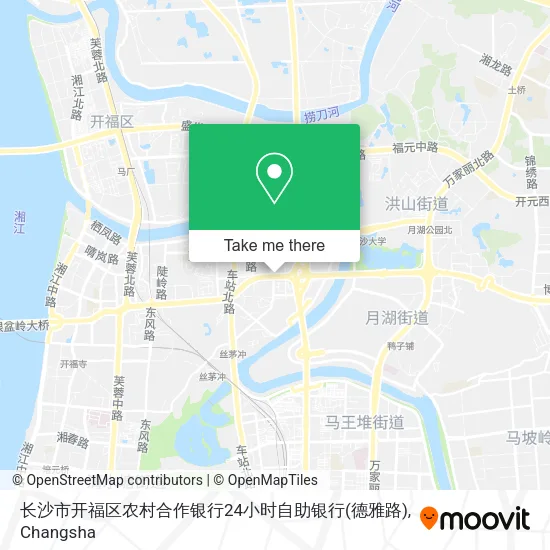 长沙市开福区农村合作银行24小时自助银行(德雅路) map