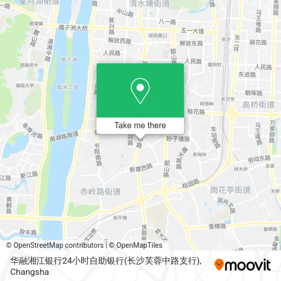 华融湘江银行24小时自助银行(长沙芙蓉中路支行) map