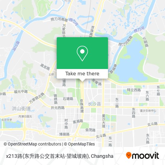 x213路(东升路公交首末站-望城坡南) map