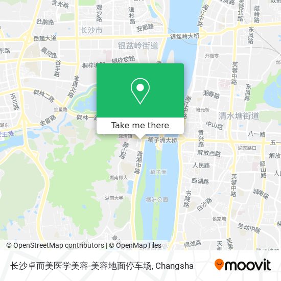 长沙卓而美医学美容-美容地面停车场 map