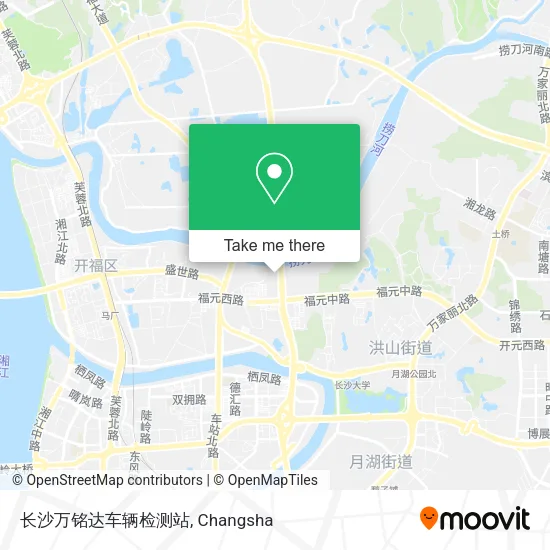 长沙万铭达车辆检测站 map