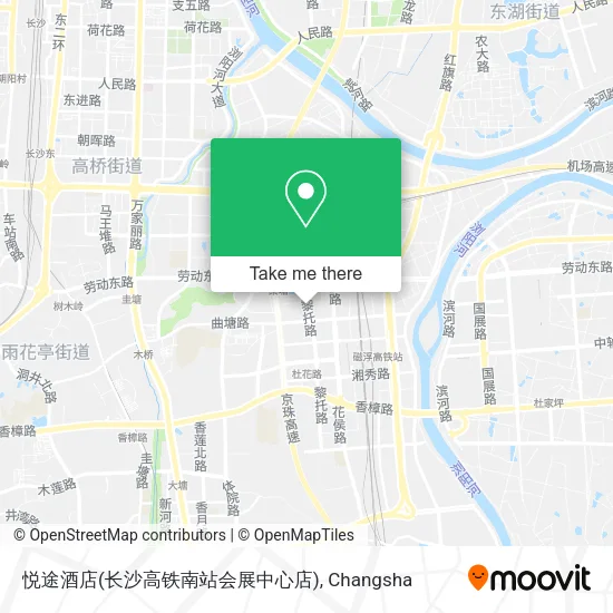 悦途酒店(长沙高铁南站会展中心店) map