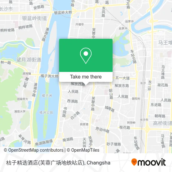 桔子精选酒店(芙蓉广场地铁站店) map