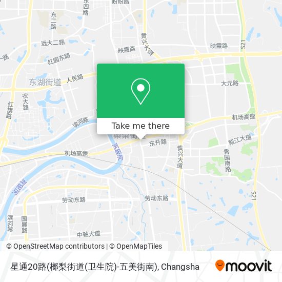 星通20路(榔梨街道(卫生院)-五美街南) map