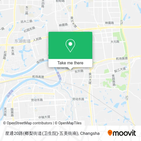 星通20路(榔梨街道(卫生院)-五美街南) map
