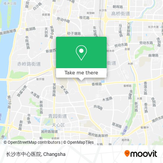 长沙市中心医院 map
