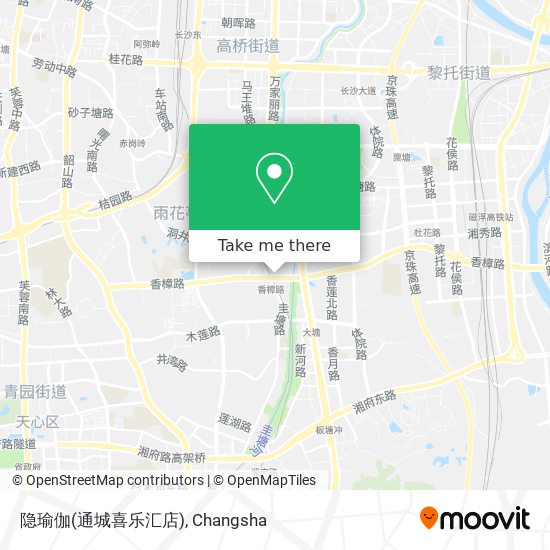 隐瑜伽(通城喜乐汇店) map