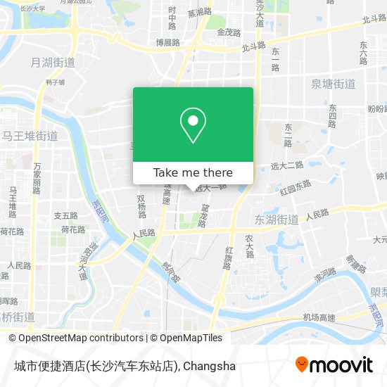 城市便捷酒店(长沙汽车东站店) map