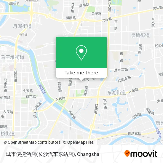 城市便捷酒店(长沙汽车东站店) map