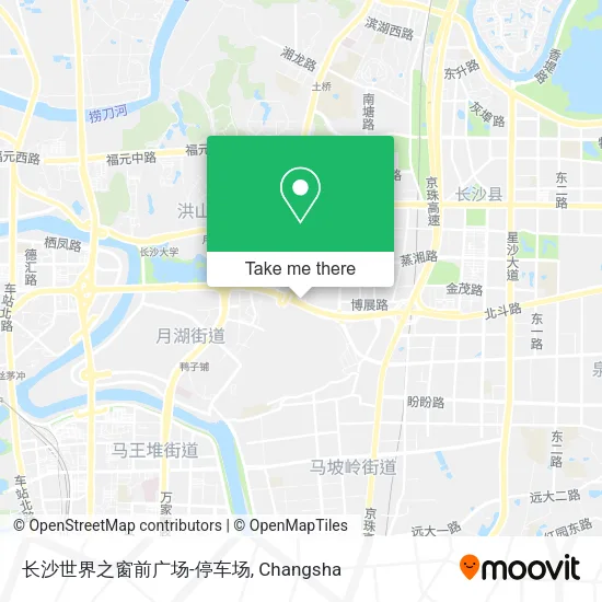 长沙世界之窗前广场-停车场 map