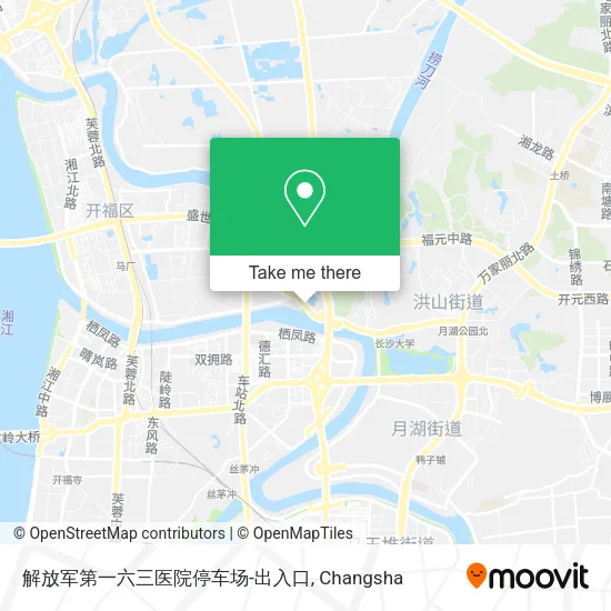 解放军第一六三医院停车场-出入口 map