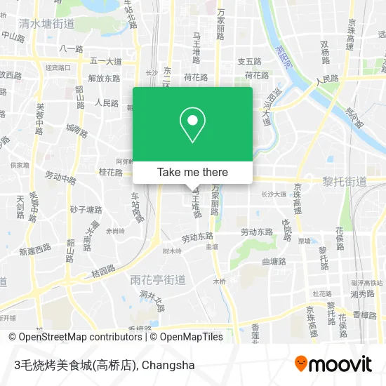 3毛烧烤美食城(高桥店) map