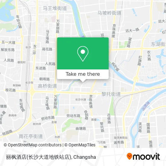 丽枫酒店(长沙大道地铁站店) map