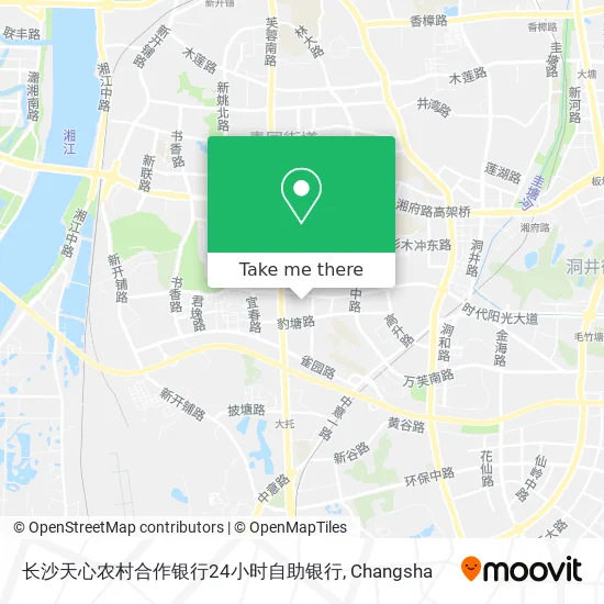 长沙天心农村合作银行24小时自助银行 map