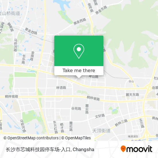 长沙市芯城科技园停车场-入口 map