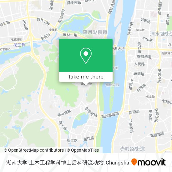 湖南大学-土木工程学科博士后科研流动站 map