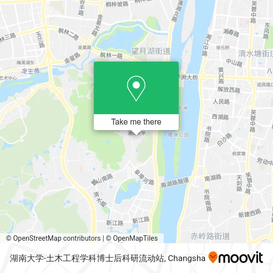 湖南大学-土木工程学科博士后科研流动站 map