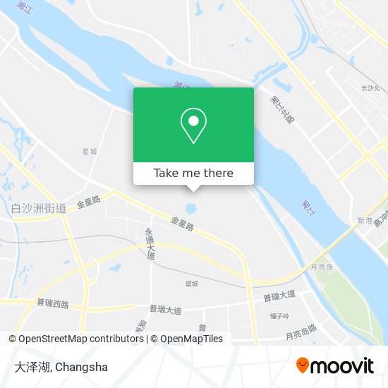 大泽湖 map