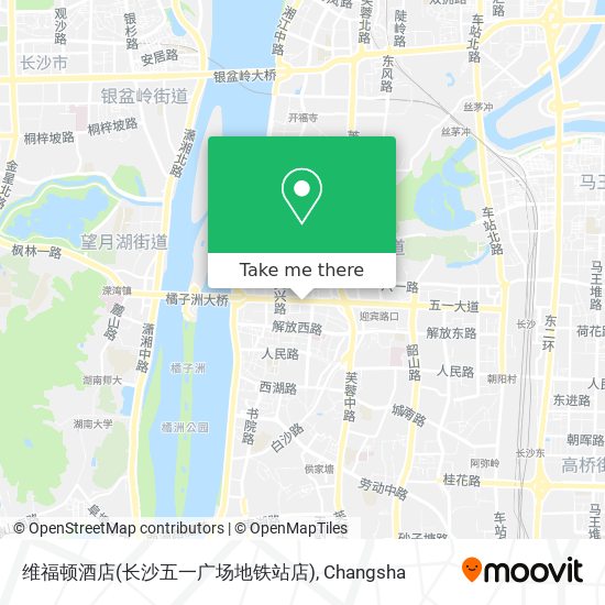 维福顿酒店(长沙五一广场地铁站店) map