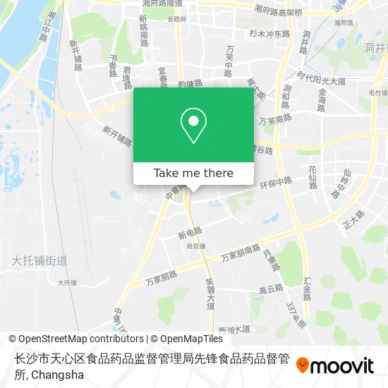 长沙市天心区食品药品监督管理局先锋食品药品督管所 map