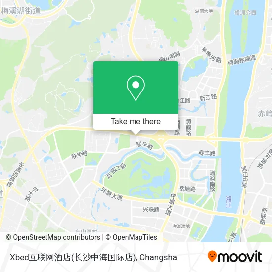 Xbed互联网酒店(长沙中海国际店) map