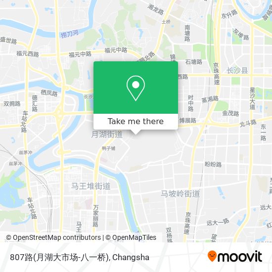 807路(月湖大市场-八一桥) map